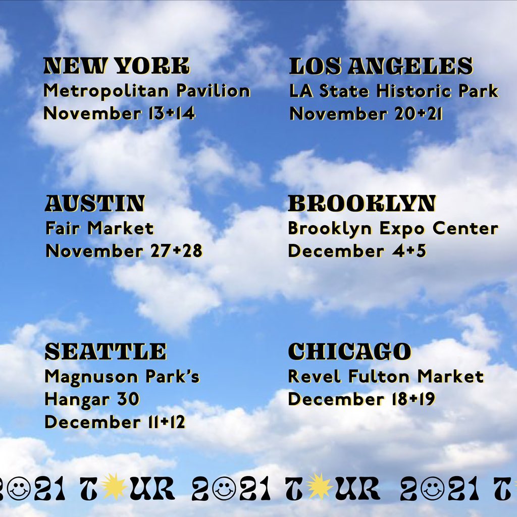 WE 👏 ARE 👏 BACK 👏!!!! After a year of great distance and with even greater anticipation, we’re so excited to announce our 2021 Tour Schedule &amp; open applications!🎪✨ Creatives! Apply today at RenegadeCraft.com/Apply ✌️ We can’t wait to see what you’ve been working on! 🦋