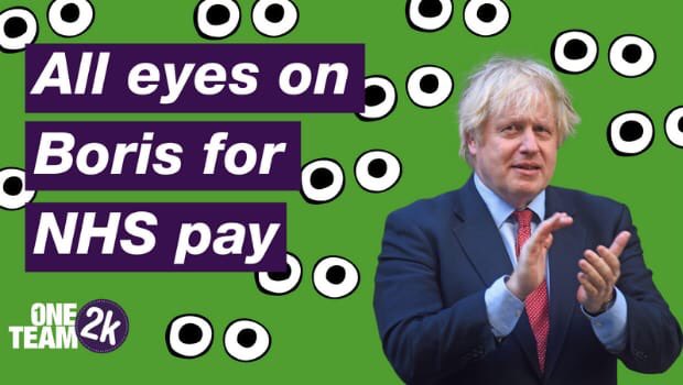 We may be on a Island Borris but we still have our eyes 👀 on you.
Your move Borris do the right thing on NHS pay #oneteam2k #2daysfor2k #AllEyesOnBoris #2k @UNISONSE