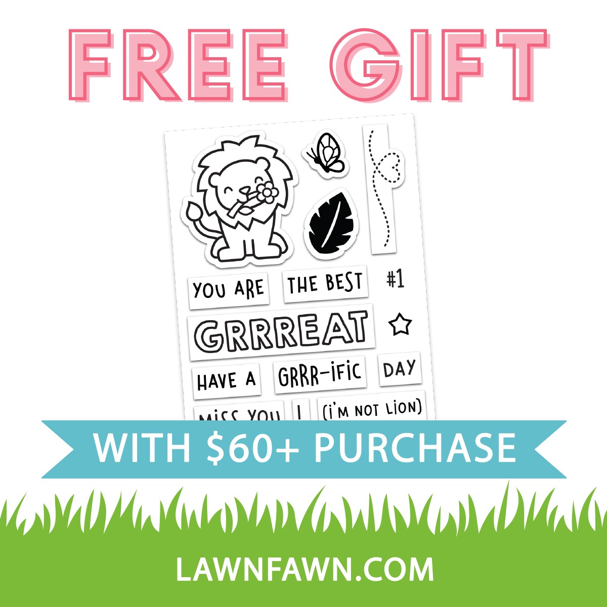 lawnfawn's tweet photo. Don’t miss out on the Grrr-ific set! It’s our FREE gift with $60+ purchase only while supplies last! Filled with puns and a cute lion, it's a grrreat companion to Toucan Do It! This exclusive set is only available for a limited time.
https://t.co/grq9vKRM0C https://t.co/sOENr0R0IX
