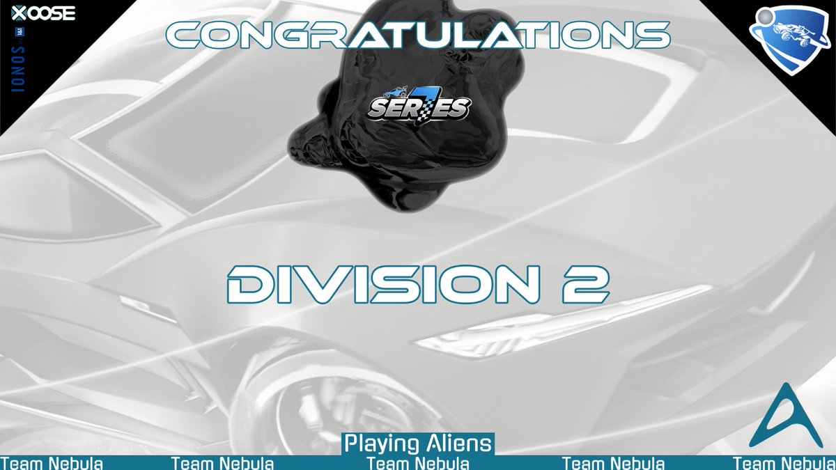 Herzlichen Glückwunsch #TeamNebula zum Erreichen der Division 2 in der @7SeriesRL  🥳🎉

Starke Leistung Aliens 💪

Viel Erfolg in der kommenden Saison! 👍

#esport #RocketLeague 
#weplaywithearthlings 👨‍🚀