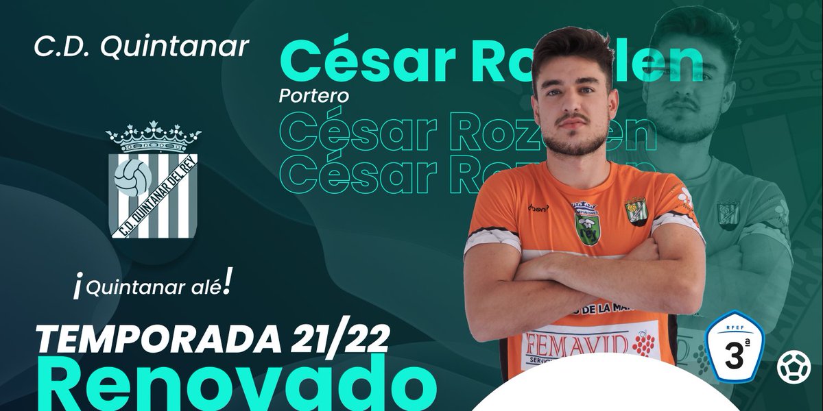 📃 RENOVACIONES | César Rozalén

Hacemos oficial la renovación de nuestro portero César Rozalén 👐👐 para la próxima temporada 21/22 ¡Enhorabuena!🤩🤩

Te deseamos lo mejor para esta nueva temporada ⚫⚫💚💚

#quintanarAle #ALaTerceraLaVencida 
#quintanardelrey