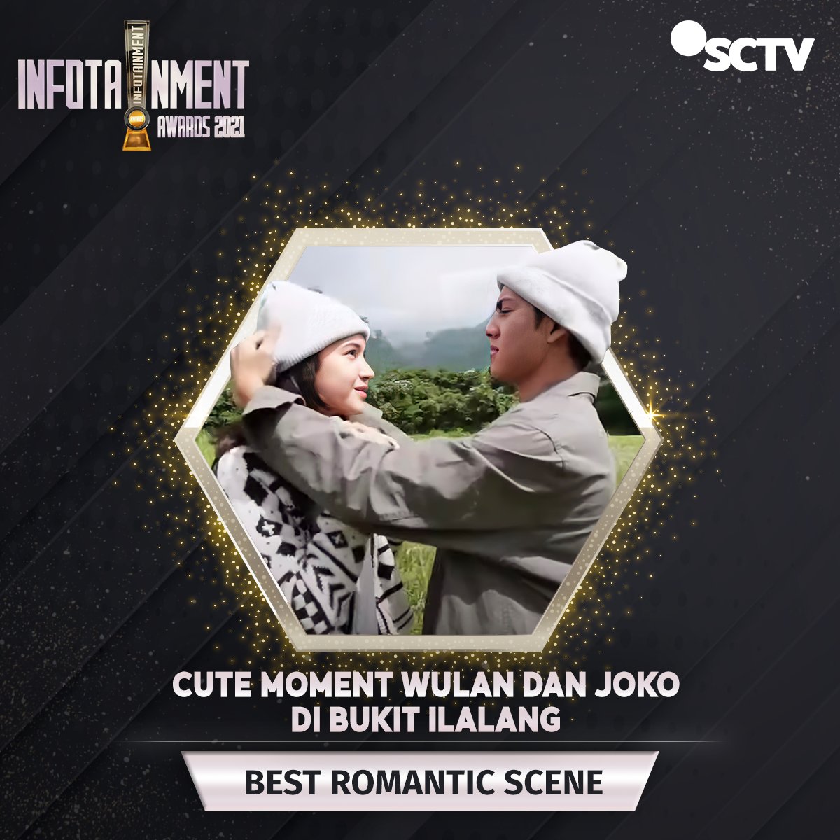 SCTV's tweet photo. Dukung “Cute Moment Wulan dan Joko di Bukit Ilalang” untuk memenangkan Kategori BEST ROMANTIC SCENE di Twitter dengan cara like tweet ini! Cek syarat &amp; ketentuan serta mekanisme selengkapnya!

#VoteIA2021 #IAD #InfotainmentAwards2021 #SCTVSpesial #IA2021JokoWulan https://t.co/XtU9HOJtJA