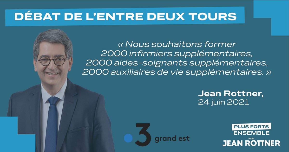 avecRottner2021's tweet photo. #LT "Dans la santé, nous souhaitons former 2000 infirmiers supplémentaires, 2000 aides-soignants supplémentaires, 2000 auxiliaires de vie supplémentaires. C'est pour que les jeunes  se disent : les métiers de la santé sont des métiers où je peux m'épanouir pleinement." https://t.co/ucEzclDTNa