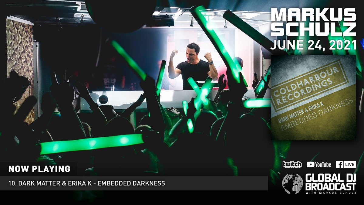 10. @Dreamydawnmusic presents Dark Matter &amp; <a href="/ErikaKmusic/">Erika K</a> - Embedded Darkness #gdjb

twitch.tv/markusschulz