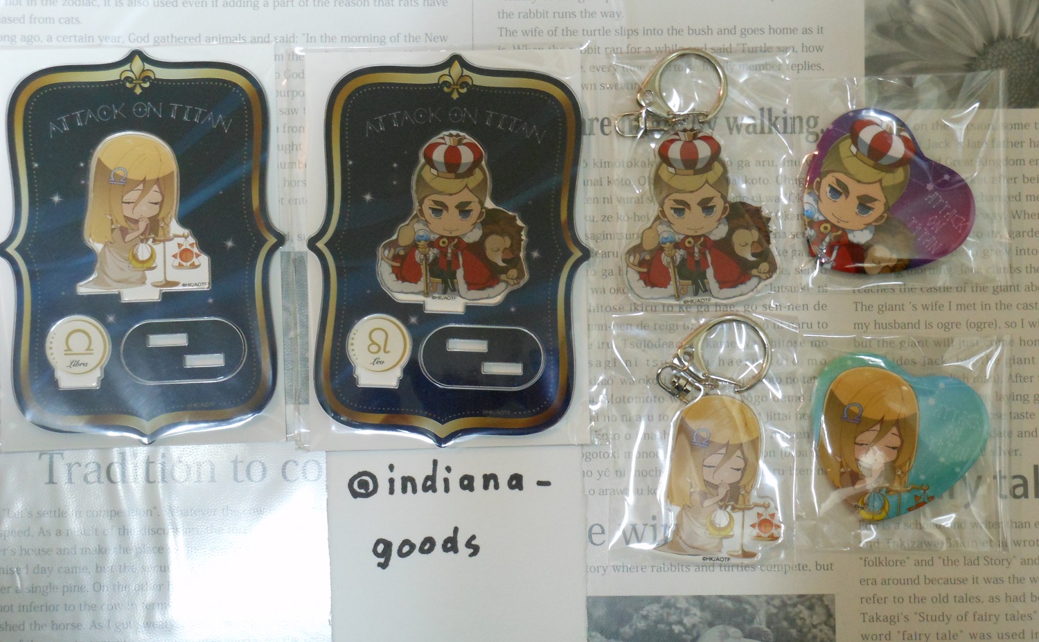 進撃の巨人 プリンセスカフェ 星座 アクリルスタンド 缶バッジ リヴァイ Gekiyasuten Ho キーホルダー Watanegypt Tv