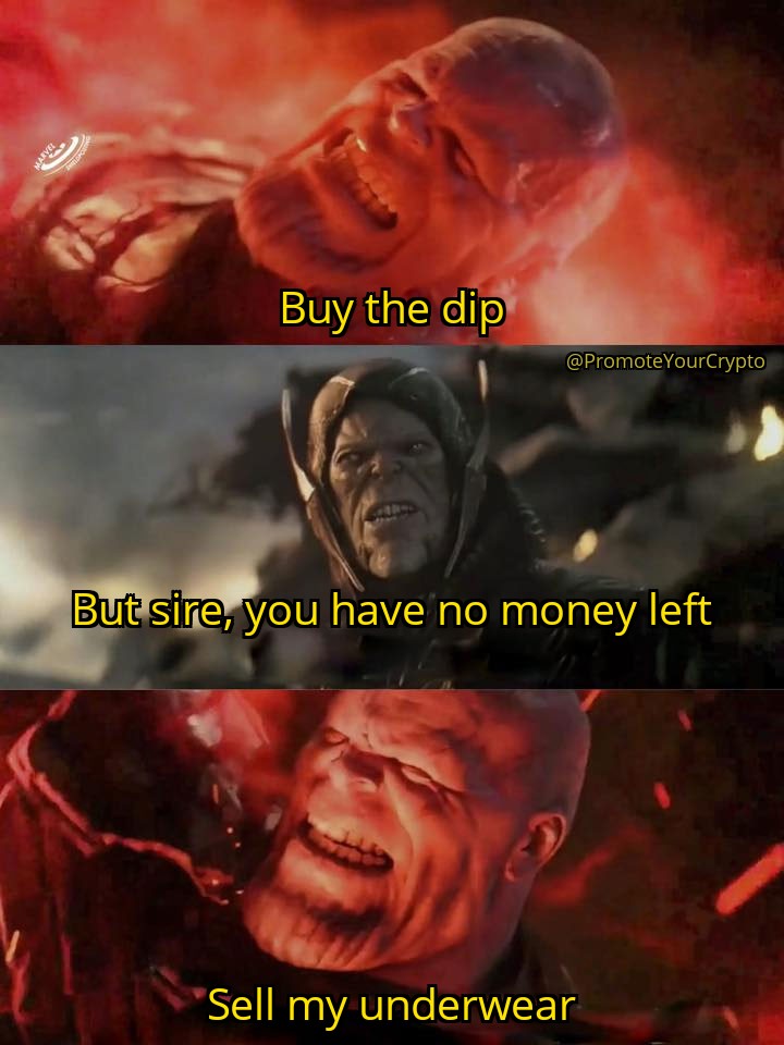 PromoYourCrypto's tweet photo. Buy the dip and HODL. RT if you agree. @ChurchOfPumps
Follow==> @PromoYourCrypto
Spread the love for your favourite crypto.
#promoteyourcrypto #CardanoADA #PolygonMatic #cryptomemes #ethereum #SAFEMOON #altcoin #binance #dogecoin #bitcoin  #ShibArmy #cryptocurrency #cryptotrading https://t.co/N9sIU10ssC