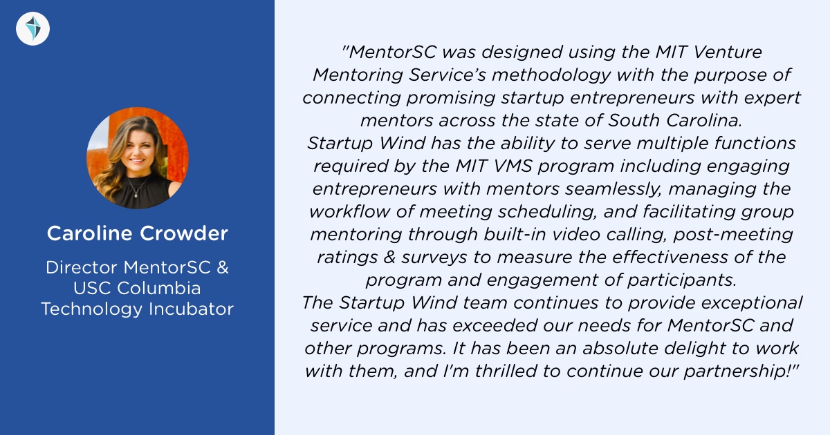 StartupWind's tweet photo. MentorSC boosts promising entrepreneurs with a statewide MIT Venture Mentoring program!
@narenp1
#Mentoring #MTCVMS #StateWideMentoring #StartupWind #Entrepreneurship #Startups https://t.co/aozg70eTe0
