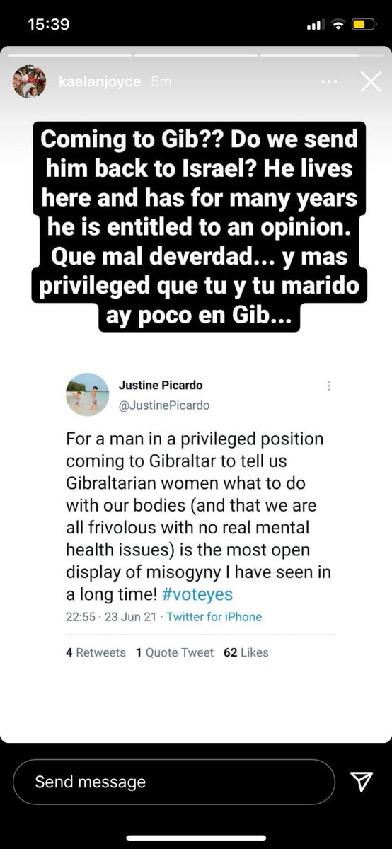 JustineCortes85's tweet photo. 1. @KaelanJoyce who has said anything about Israel? I would be careful with your assumptions. An opinion that states that women cannot be trusted to make their own choices and will invent mental health issues IS purely misogynistic! https://t.co/FWTY0WcR4C