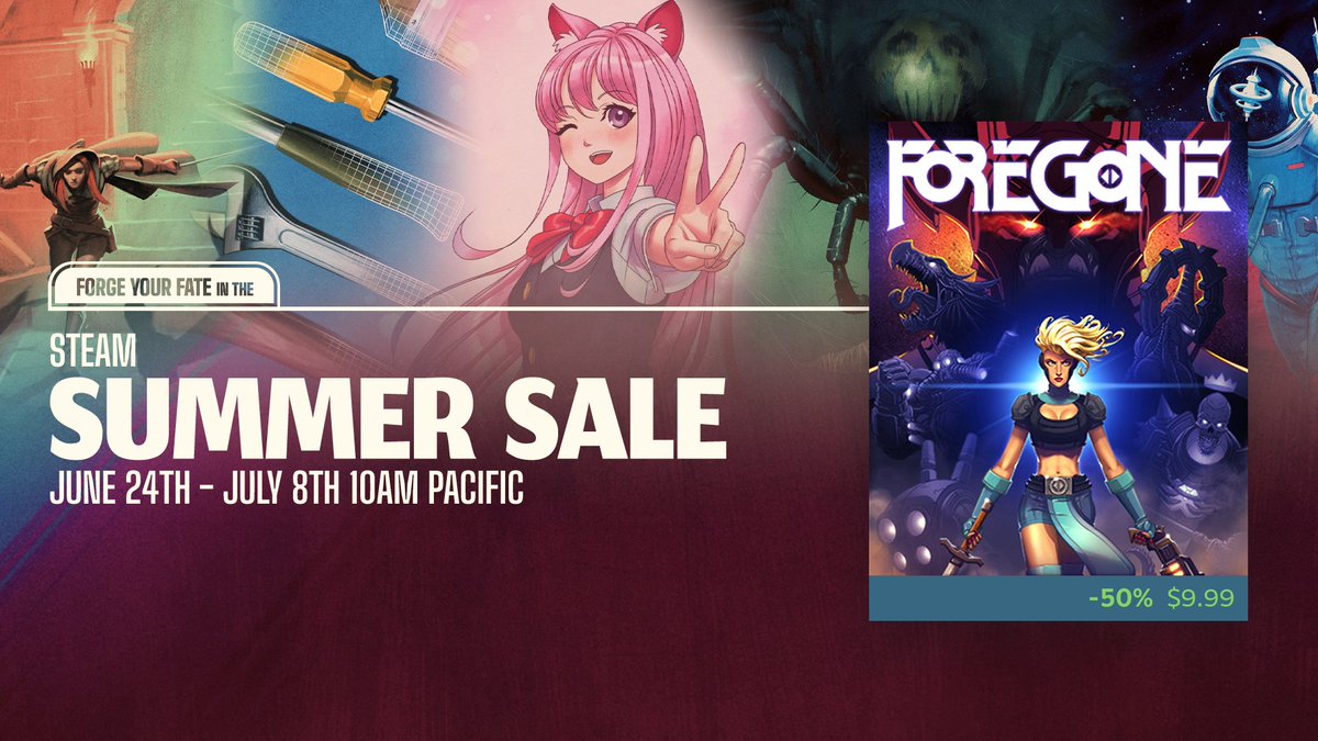 The action is heating up with the arrival of the <a href="/Steam/">Steam</a> Summer Sale! ⚔️

Get Foregone on Steam, now 50% OFF. 

Don’t let this offer cool down, head to the Steam store and start your adventure now! 🏆

 #SteamDeals #SteamSummerSale
