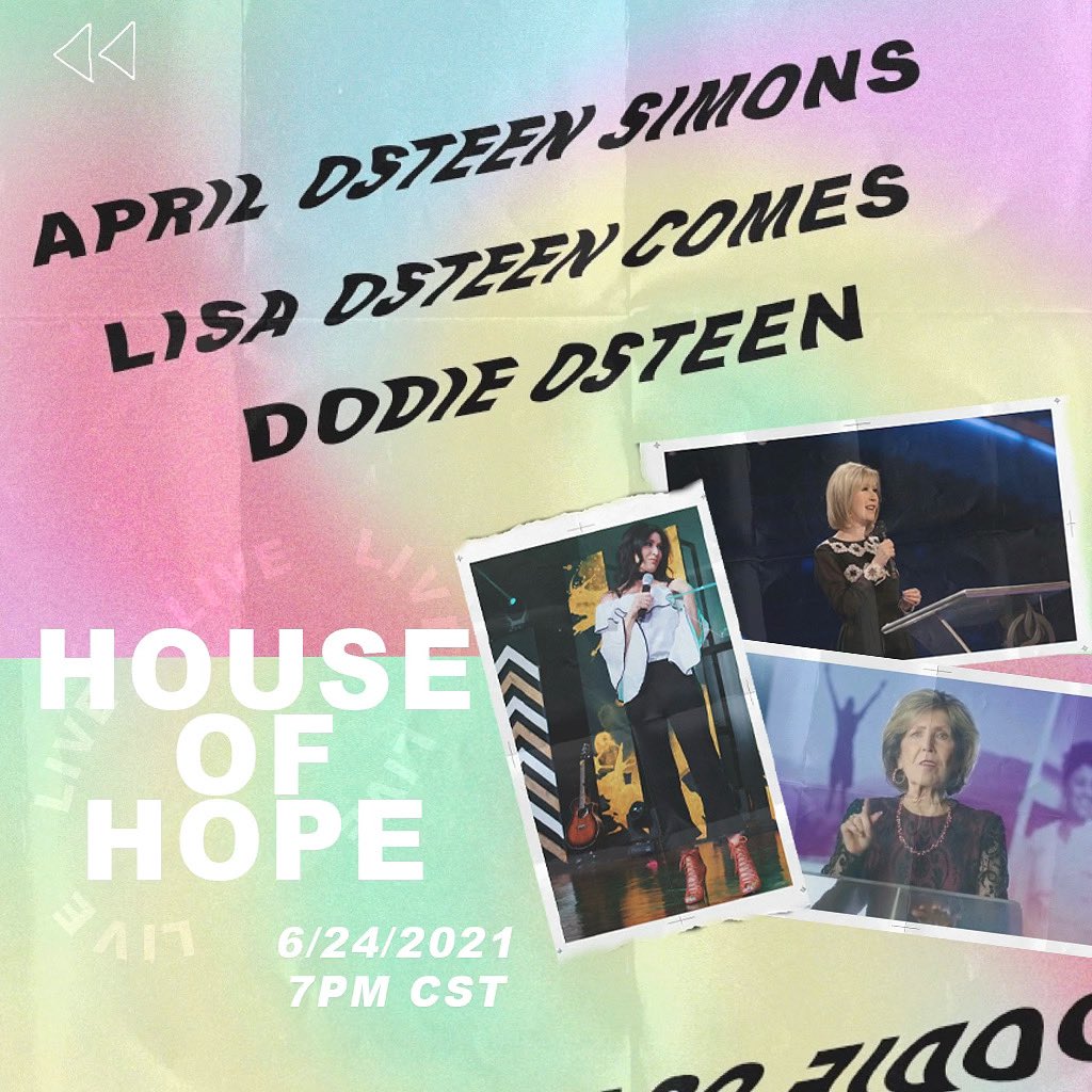 New Episode of House of Hope is online TONIGHT! 7pm CST YouTube-April Osteen Simons <a href="/lisaosteencomes/">Lisa Osteen Comes</a> <a href="/AprilOSimons/">April Osteen Simons</a>