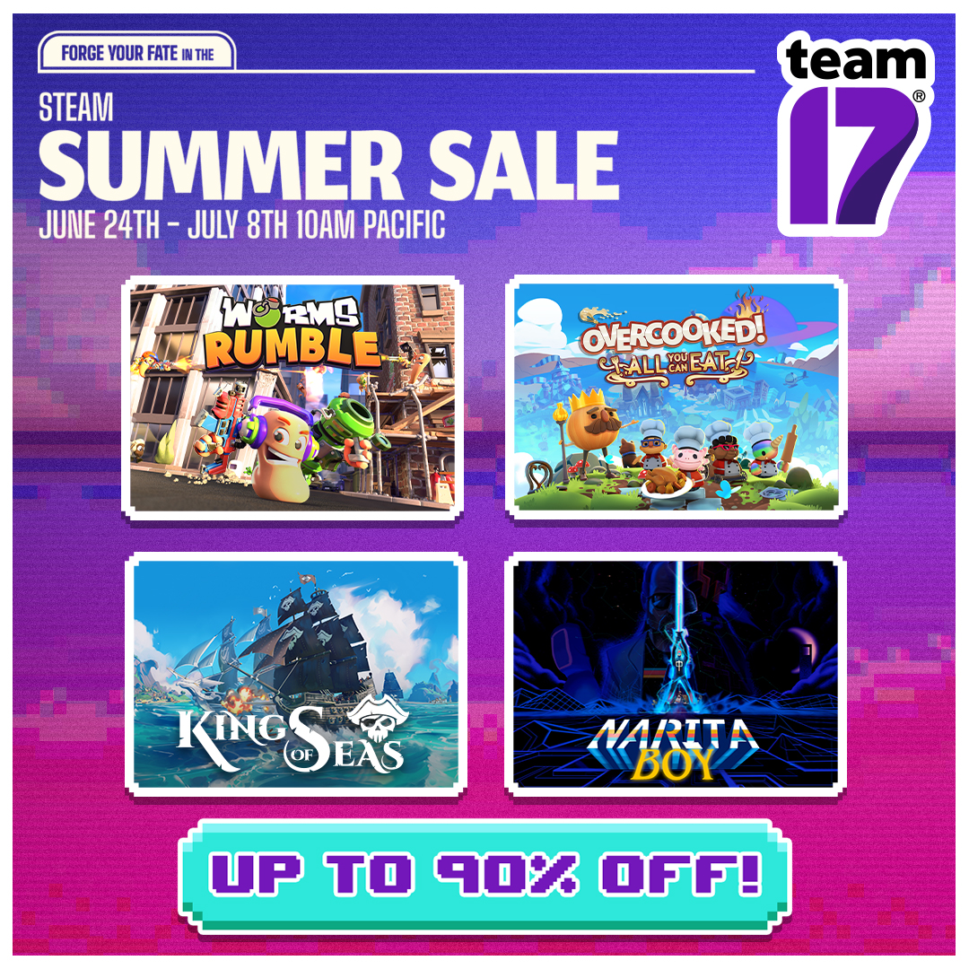 Team17 The Steamsummersale Is Here Save Up To A Whopping 90 Off A Bunch Of Our Games Take A Look And Grab Yourself A Summer Bargain T Co vdwlaepe Ends