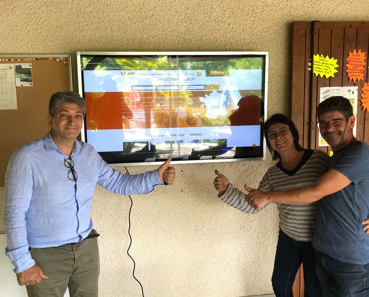 D2com1's tweet image. Mise en place, paramétrages et tests ce jour de l'écran dynamique au Camping Fontaine Du Roc***

Camping Fontaine Du Roc*** un camping familial, calme et désormais 2.0

Merci à eux pour la confiance accordée.

#D2com #AffichageDynamique