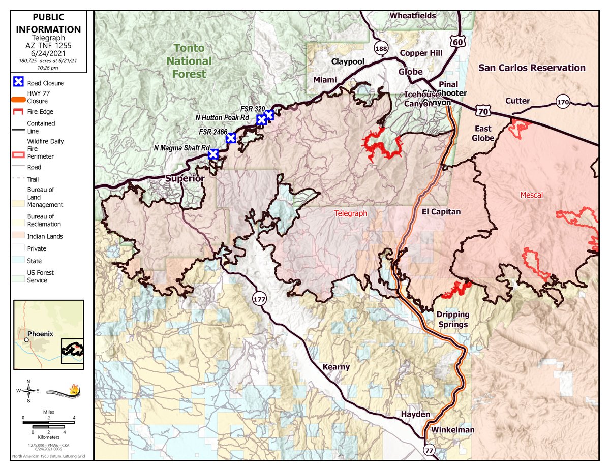 TelegraphFire's tweet photo. 6/24/2021 #TelegraphFire Daily Update and Map https://t.co/PGUMLoDF8O