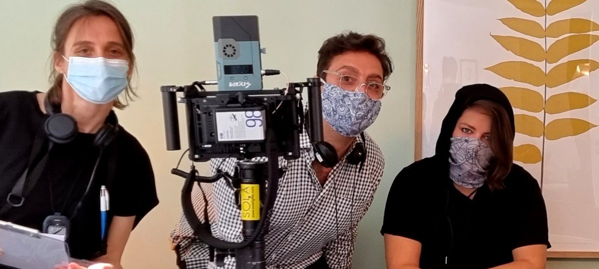 MarcusMarkou's tweet photo. Day 4 complete #wifehousehusband thanks to the women alongside me who have my permission to upwardly manage me. Ari, the 1st AD on my left (aka il Capitano) and Agueda, the Script Supervisor on my right (Senora Policia)... Itlay, Spain and Hellenic. Its a Mediterranean alliance https://t.co/AfXUlwhYS2