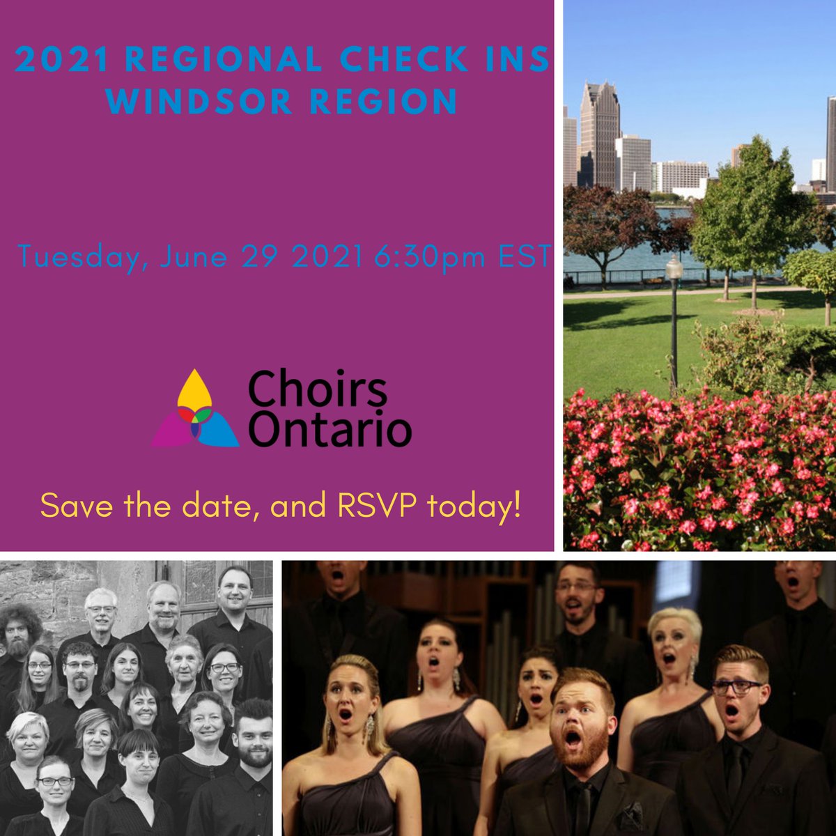 Do you have questions about the safe return to in-person choral activities? How can Choirs Ontario assist your choir during this time? We want to hear from you! Join us at the Windsor Region session this Tuesday! RSVP Here forms.gle/B1Bvd65E9dgrm9…