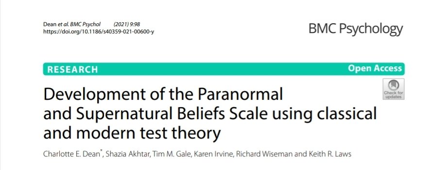 charlotteedean_'s tweet photo. My first #research publication is now available #openaccess with #BMCPsychology.

Head on over to read all about paranormal beliefs and scale development 📖

https://t.co/SWdtLzrvnN https://t.co/IENKzgsZgV