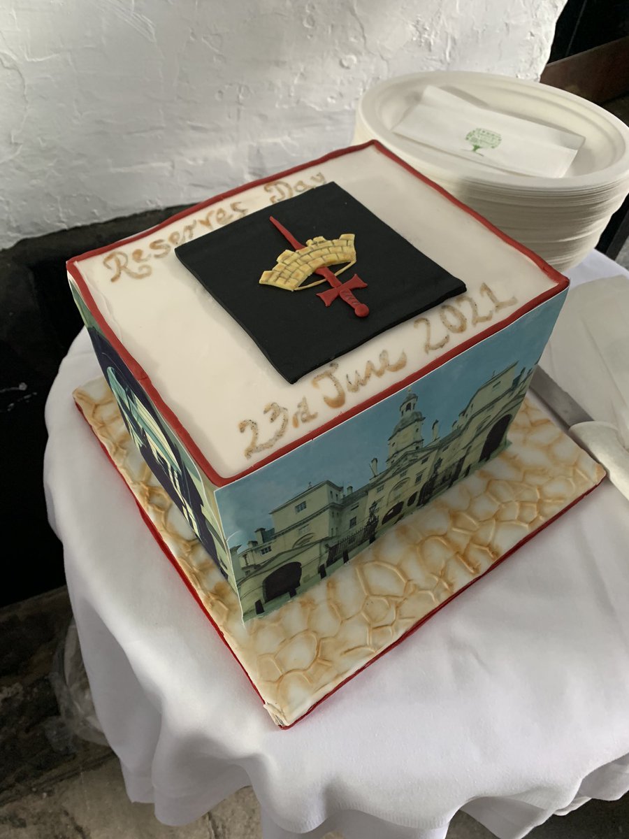 GaryDoke's tweet photo. Proud to be serving at Army London District Logistics Horse Guards during Armed Forces Week. Mobilised for Op Rescript WO1 Gary Doke CPO Lisa Guy and PO Pete Guy from HMS EAGLET. Reserves Day celebrated with the cutting of a cake @HMSEagletRNR @RNReserve #ArmedForcesWeek https://t.co/wZI4DaZJj0