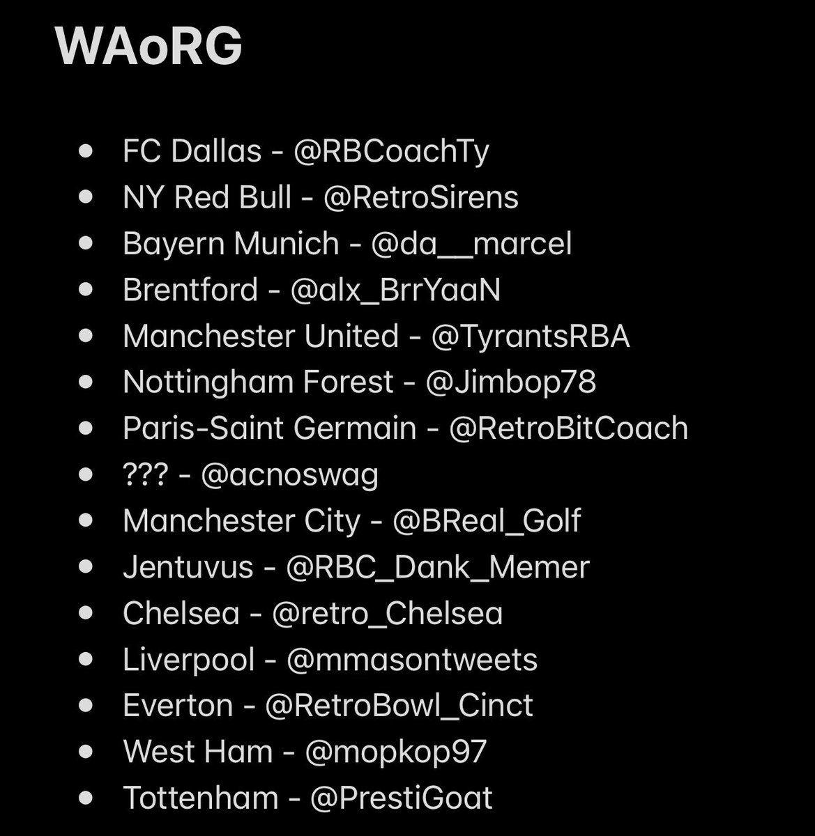 World Association of Retro Goal tweet media