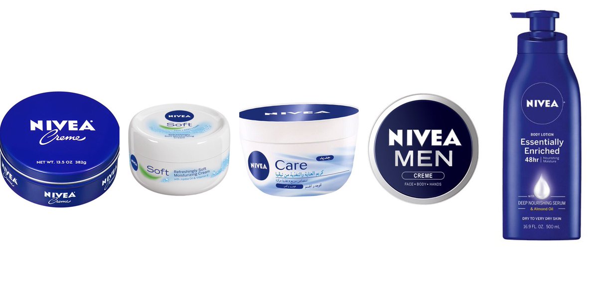 ما الفرق بين 5 كريمات نيفيا ؟
- نيفيا الأزرق : دهني وثقيل،لا يصلح للوجه وفيه عطور
- نيفيا سوفت: أخف من الأزرق،لا يصلح للوجه وفيه عطور
- نيفيا كير: خفيف وغير دهني أخف من الأزرق والأبيض سوفت، يصلح للوجه 
- نيفيا رجال: خفيف وغير دهني، يصلح للوجه
- نيفيا لوشن للجسم: مرطب رائع للجسم