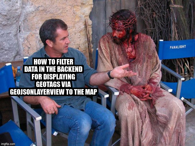 overflow_meme's tweet image. How to filter data in the backend for displaying geotags via GeoJSONLayerView to the Map stackoverflow.com/questions/6798… #django #leaflet #geodjango #postgis #python