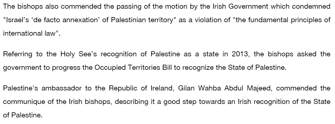 Ireland's bishops call on government to recognize State of Palestine english.wafa.ps/Pages/Details/… 

.@simoncoveney NOW is the time! #StateOfPalestine #OccupiedTerritoriesBill