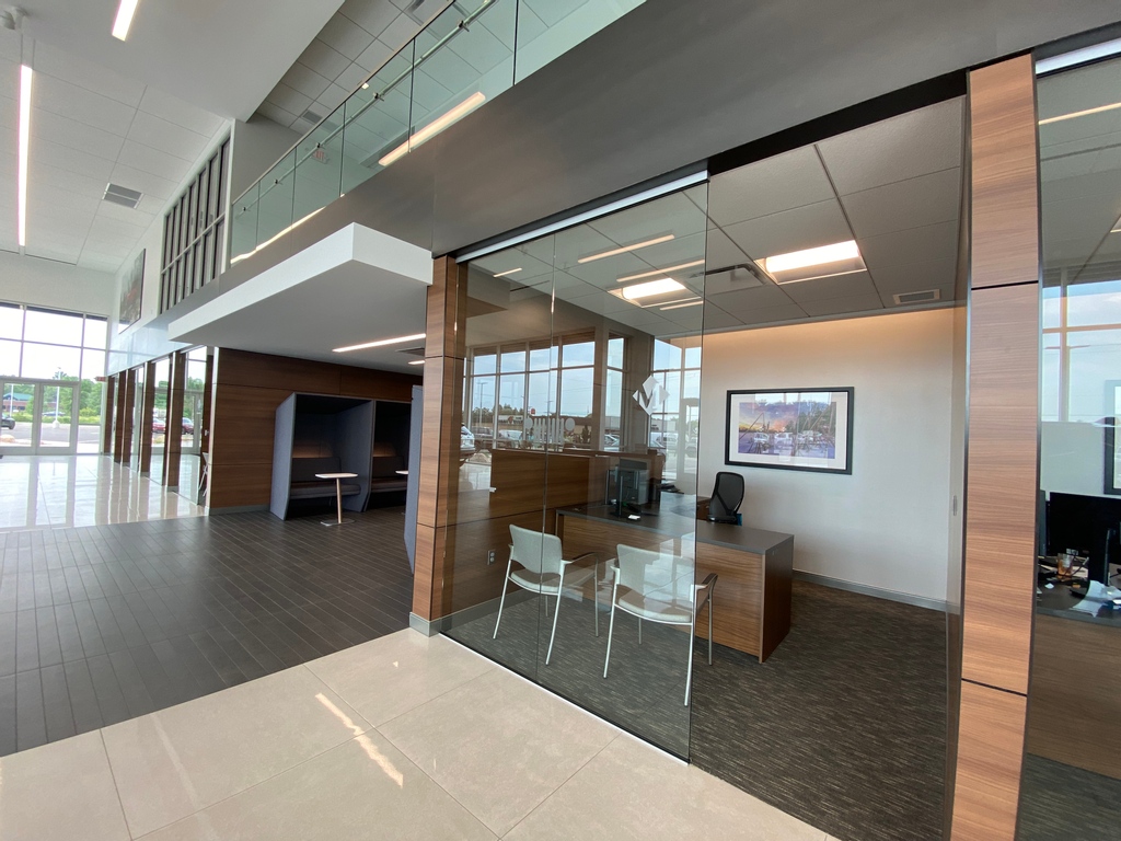 Check out these New Leaf Performance Veneer Panels by Wilsonart.  They certainly make the offices at Markquart Menomonie shine!⁠

#Markquart Motors #Jeep #Dodge #Chrysler #Ram #wisonart #newleafperformanceveneer #interior Materials