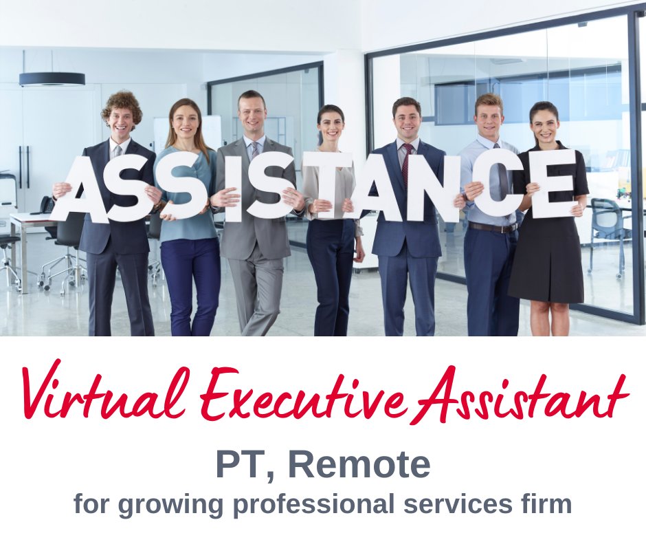 New job! Virtual Executive Assistant for growing communications and coaching firm, 10-15 hrs/wk, 100% remote. See more and apply: bit.ly/3jf07If 

#virtualassistant #remotework #flexibility #parttime