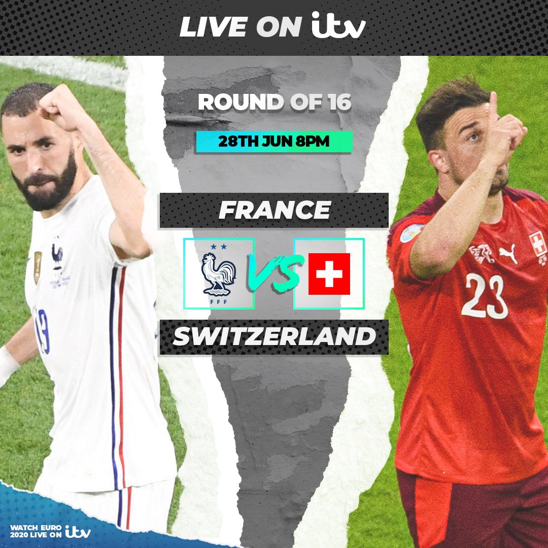 itvfootball's tweet photo. 4 great games coming your way on @ITV! 🤩📺

27th June:
5PM - #NED vs #CZE
8PM - #BEL vs #POR

28th June:
5PM - #CRO vs #ESP
8PM - #FRA vs #SUI

#ITVFootball | #Euro2020 https://t.co/4zdlSSLNDQ