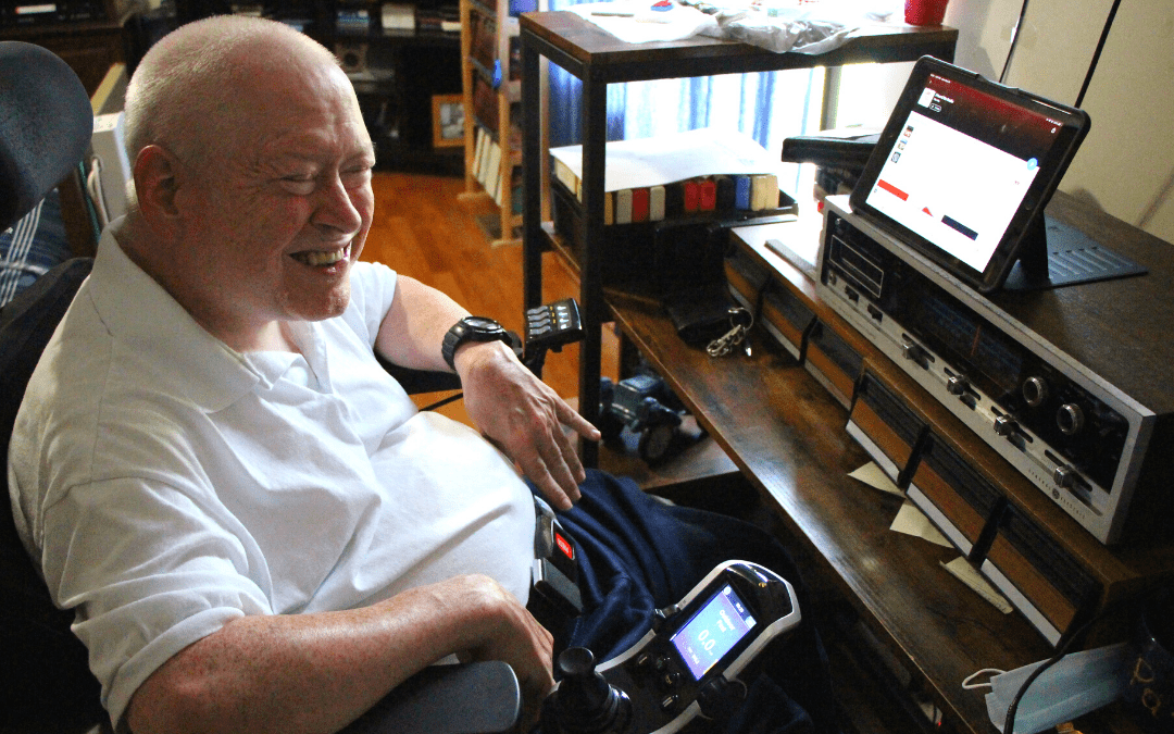 EmmausHomesInc's tweet photo. At Emmaus, we can’t do #WorkThatMatters without having technology that matters. From Facetiming with family to turning his bedroom lights on/off with his voice, see how new tech has helped Patrick grow to become more independent ❤ https://t.co/W0ulHOvUZG https://t.co/hCX3oR9YY0