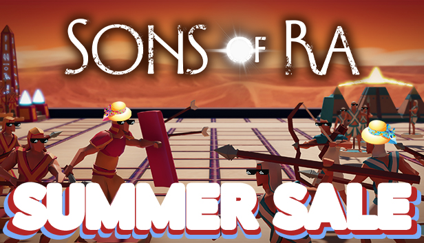 SonsOfRaGame's tweet photo. I asked the team what assets I should make for the Summer Sale. They told me "do whatever you want to."

I made this. 

I'm not sorry.
#steamsummersale #indiegames #IndieGameDev https://t.co/vNPimqDh5O