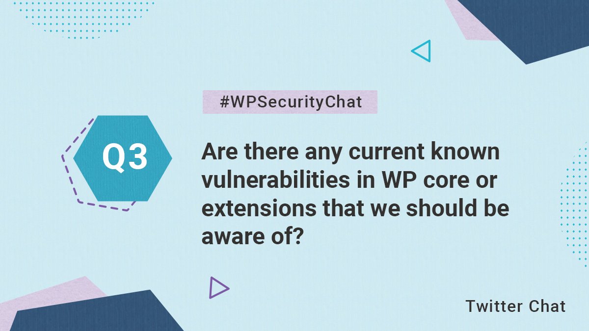 SiteGround's tweet image. What about any known vulnerabilities in WP core or extensions that #WordPressUsers should be aware of? @jonoalderson, @yoast, @CalEvans, @pandjarov - maybe you folks could share some insights 🤓 #WPSecurityChat