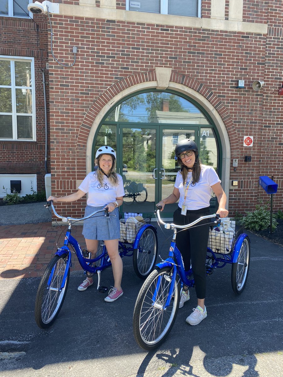 Books on Bikes! Our reading specialist and library/media specialist are off to the farmers market to offer free books to children every Tuesday this summer!