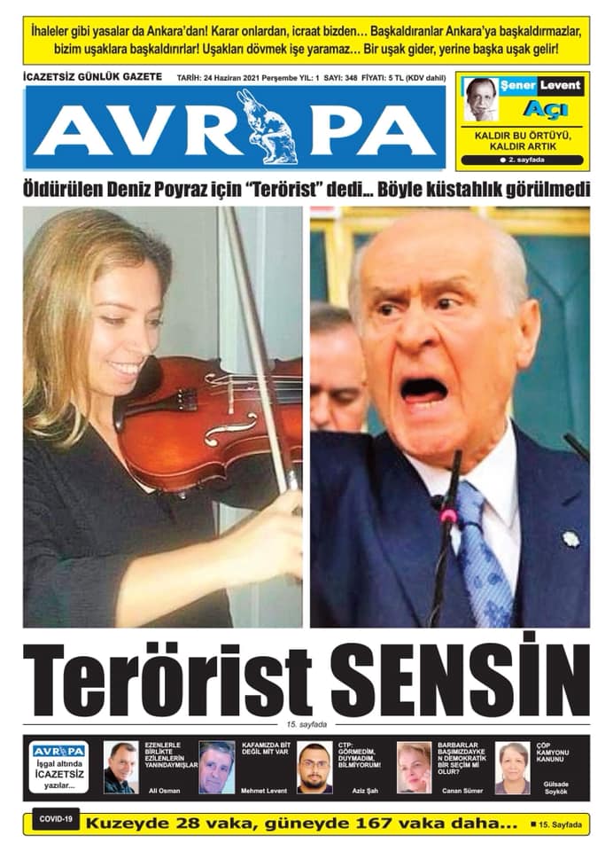 Kürde, solcuya, cemaatçiye güya analitik/hukuki/insani izahla "terörist" etiketini basmak bedava memlekette. Kıbrıs'ın cesur gazetesi Avrupa, zoru yapmış...

via <a href="/AntoniBragadino/">Aziz Şah</a>