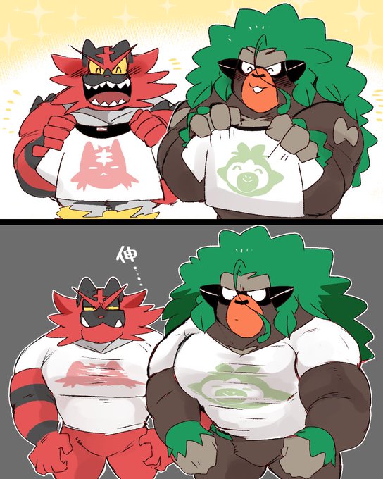 可愛いプリントのTシャツ、着にくそう(🦍×🐱) 