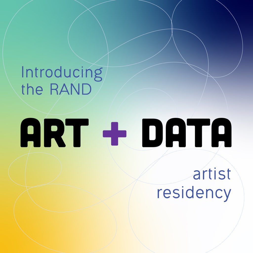 debbiemillman's tweet image. I’m honored to co-curate the @RANDCorporation’s new artist-in-residency program, #ArtPlusData, in partnership with @thedeedeegordon. Each month you can expect data-rich visualizations created to challenge the way we understand public policy. #datavisualization