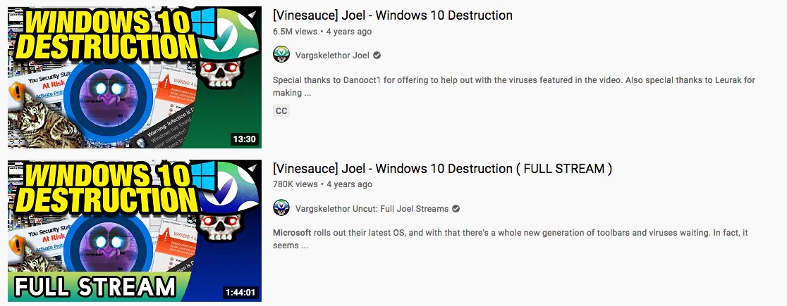 [Vinesauce] Joel - Windows 10 Destruction