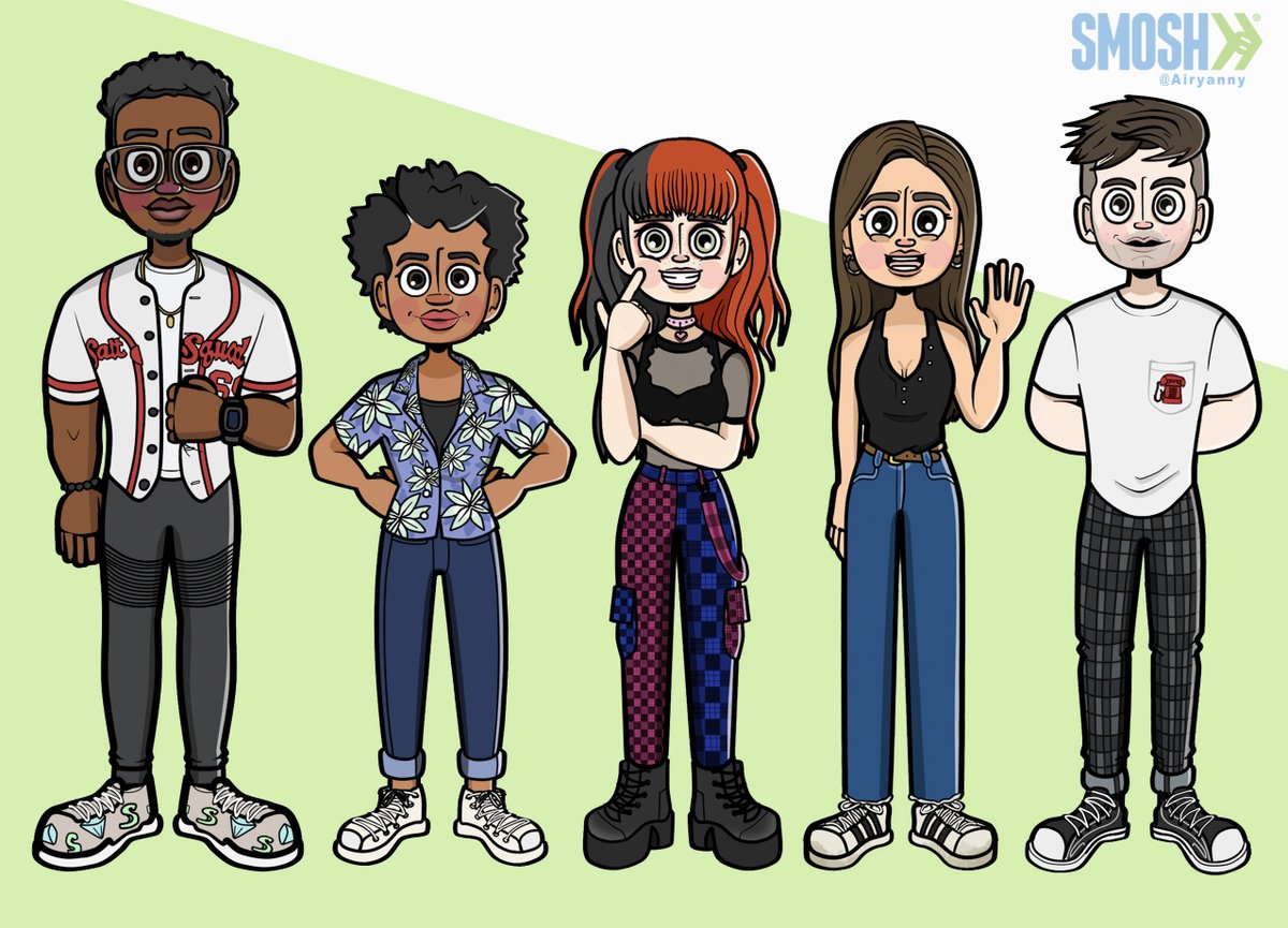 AirYanny's tweet photo. I drew the entire @smosh cast just because :) https://t.co/solIP8nIsT