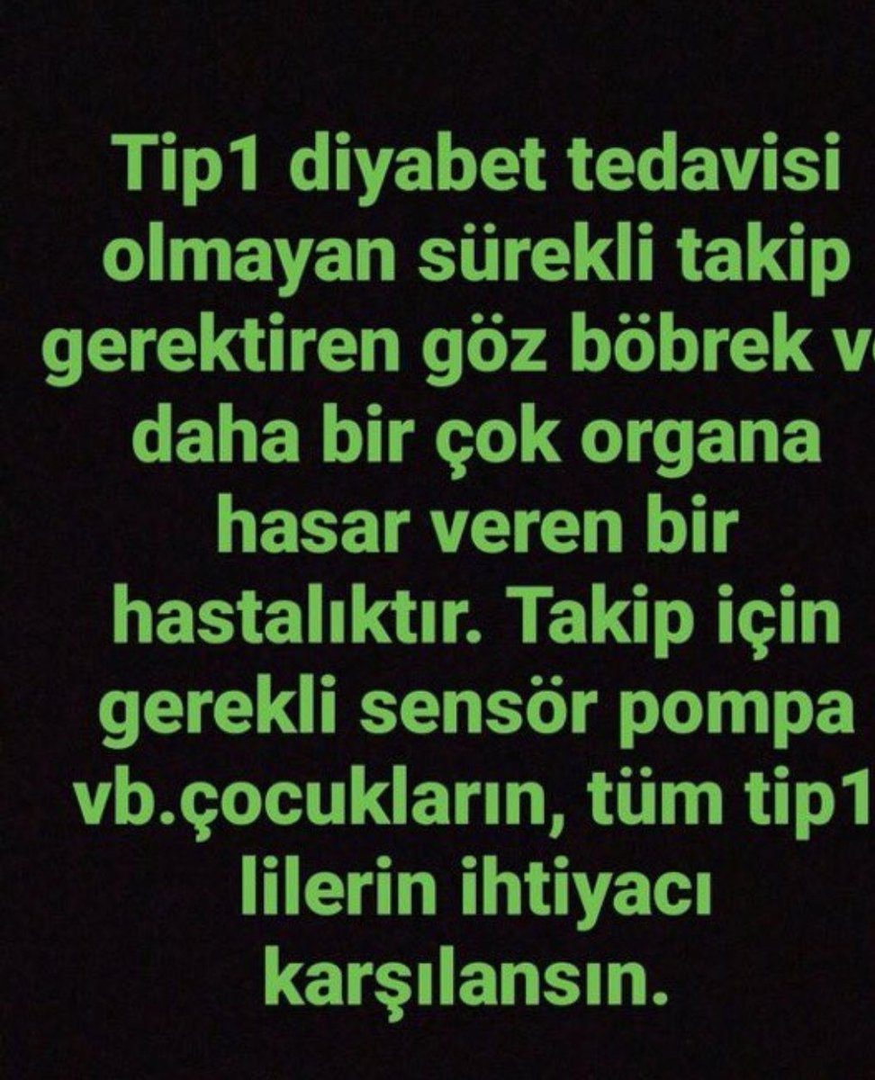 Çocukların ÖMÜR BOYU iyileşmeyen bu hastalıkla mücadele edebilmeleri için Bu cihazlara çok ihtiyaçları varr...  #parmağımdelinmesin 
<a href="/anadoludiyabet/">🇹🇷🇹🇷ANADOLUDİYABET🇹🇷🇹🇷ADANA</a> <a href="/seydayildiz01/">S. Yıldız</a>
<a href="/RTErdogan/">Recep Tayyip Erdoğan</a>
<a href="/drfahrettinkoca/">Dr. Fahrettin Koca</a>
<a href="/DrRecepAkdag/">Recep Akdağ</a>
<a href="/seferaycan/">Prof. Dr. Sefer Aycan</a>
<a href="/HBTurkoglu/">Hacı Bayram TÜRKOĞLU</a>
<a href="/jsarieroglu/">Jülide Sarıeroğlu 🇹🇷</a> <a href="/deryayanikashb/">Derya Yanık</a> <a href="/omerrcelik/">Ömer Çelik</a>