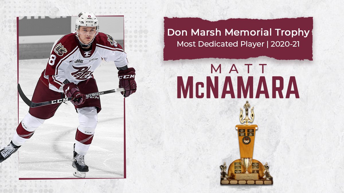 .<a href="/mattmcnamara23/">Matt McNamara</a> is the definition of dedication. Every shift, he played his heart out for his hometown and pushed every player to be better, on and off the ice.

This is why he's the recipient of the Don Marsh Memorial Trophy! 👏🏻