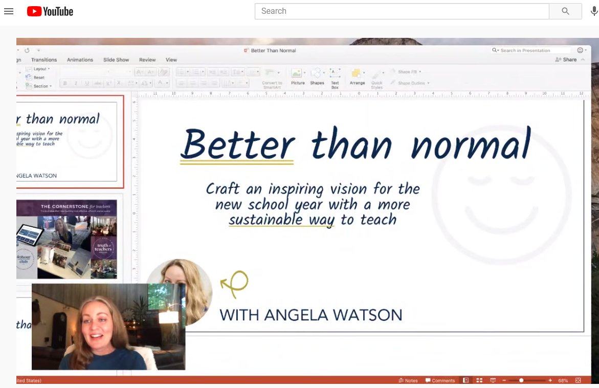 So excited for this webinar! "Better Than Normal" with  <a href="/Angela_Watson/">Truth For Teachers</a>
