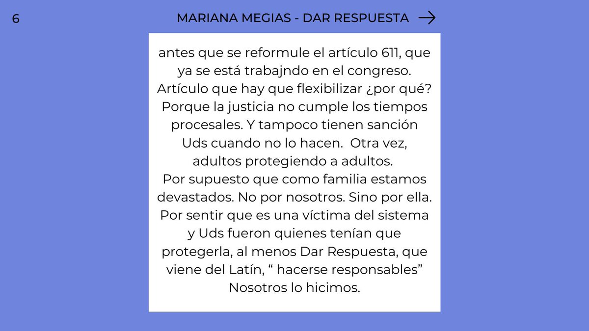 Carta de Mariana Megías parte 6 de 6. #abrazamosamimi #cuidamosamimi #queridisimamimi
<a href="/marceloikonikof/">marcelo ikonikoff</a> <a href="/barilirodolfo/">Rodolfo Barili</a> <a href="/AnaBertone5/">Ana Bertone</a> <a href="/lara_piro/">Lara Piro</a> <a href="/Tutehumor/">Tute</a> <a href="/lanegrapietra/">Andrea Pietra</a> <a href="/Facundo_Arana/">Facundo</a>