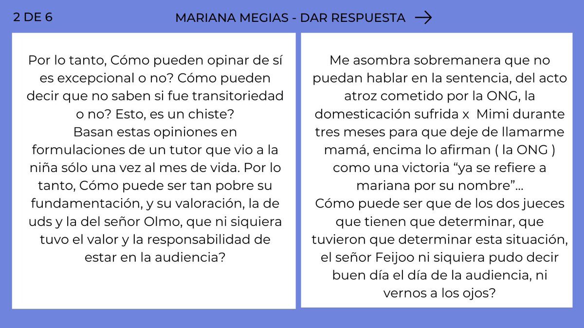 Carta de Mariana Megías parte 2 de 6
#abrazamosamimi #cuidamosamimi #queridisimamimi
<a href="/marceloikonikof/">marcelo ikonikoff</a> <a href="/barilirodolfo/">Rodolfo Barili</a> <a href="/AnaBertone5/">Ana Bertone</a>
 <a href="/lara_piro/">Lara Piro</a> <a href="/Tutehumor/">Tute</a> <a href="/lanegrapietra/">Andrea Pietra</a> <a href="/Facundo_Arana/">Facundo</a>