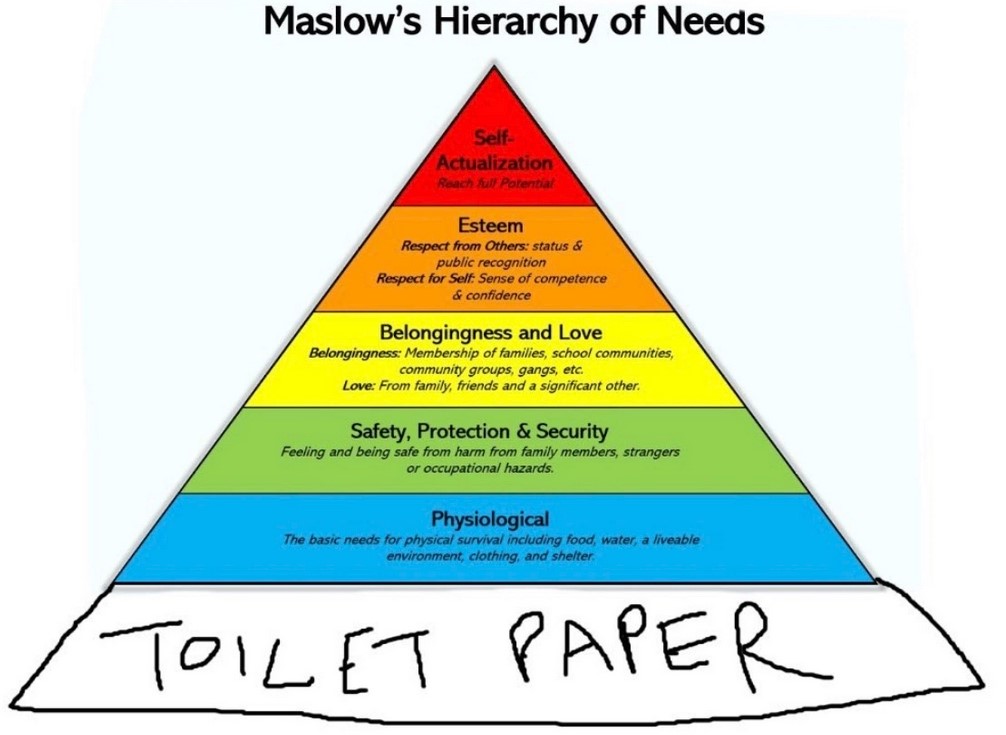 ProfRetail's tweet photo. @normanswan Maslow was wrong #Maslow #covidnsw #COVID19 #covidsydney #sydneylockdown https://t.co/gwtNzUg3HG