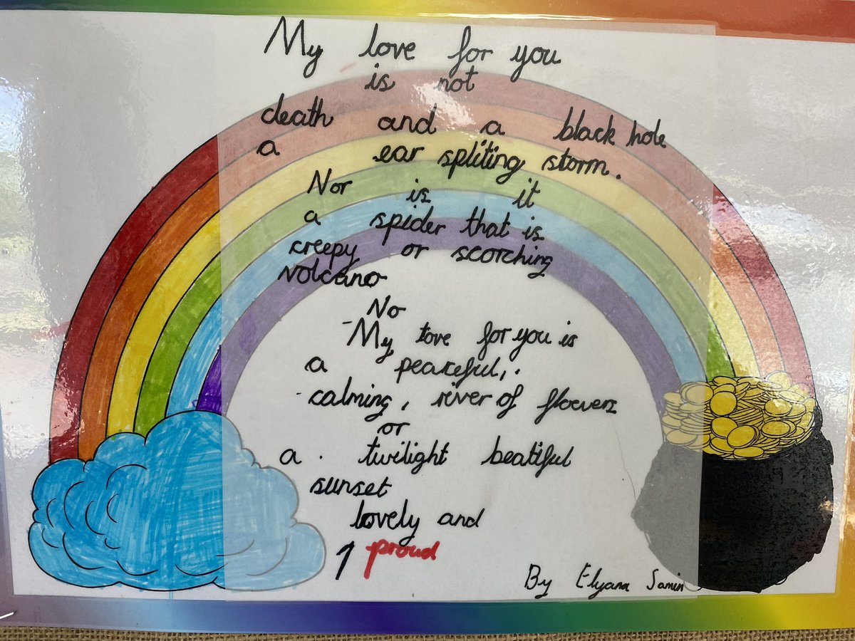 Very proud of the poems written in response to @MrEagletonIan #NenandtheLonelyFisherman by Year 3 @st_pauls_royton using @janeconsidine writing techniques. #pride 🌈