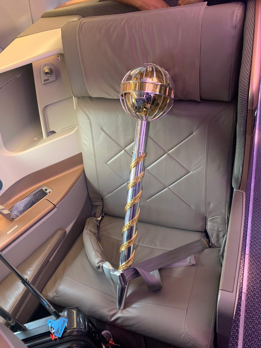 The Mace has its own seat! #HomewardBound