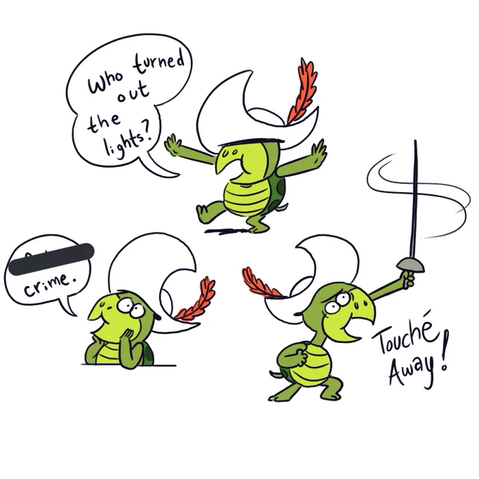 The last thing I'll post today are some early concept drawings I did for Touché Turtle because I was really feeling him 