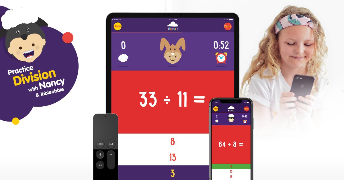 #Learn #Division with #Ibbleobble #Maths #games! apple.co/2FgoxQ6 #Math #appstore #school #school #schoolday #Practice #Numbers #apps #apple #division #tuesday #Thursdaythoughts