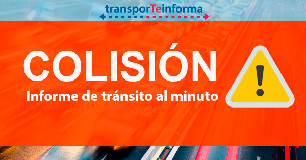 (16.22) Restricción de pista derecha por colisión camión/auto en Autopista del Sol (Ruta 78), dirección costa, altura km 14.3, sector Rinconada. Conduzca atento, hay congestión hacia la costa desde Américo Vespucio #Maipu