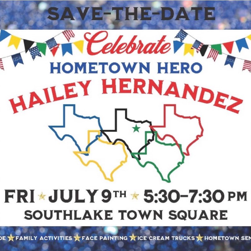 Congratulations to our hometown, homegrown Southlake Olympian, Hailey Hernandez! Lets honor Hailey and our own 2020 Tokyo Olympic Trials qualifiers.
Where your jersey and have a special spot to sit with other athletes!