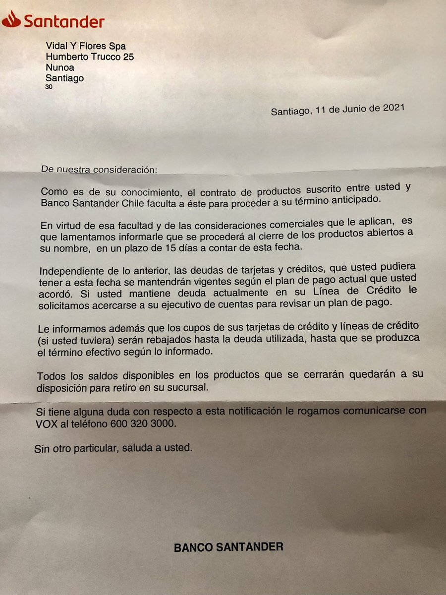 Muchas gracias a la Banca Privada por el apoyo y comprensión con las empresas en apuros por pandemia. Gracias al gobierno de Chile por entregarnos ayuda a través de estas entidades.